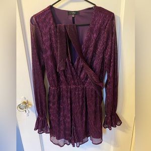 Purple shimmer romper